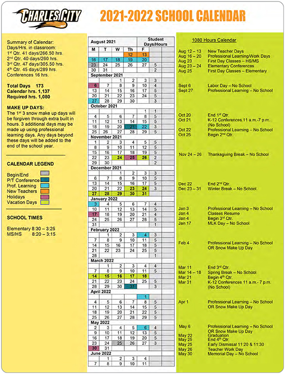 Iowa City School District Calendar 2022-23 - Academic Calendar 2022